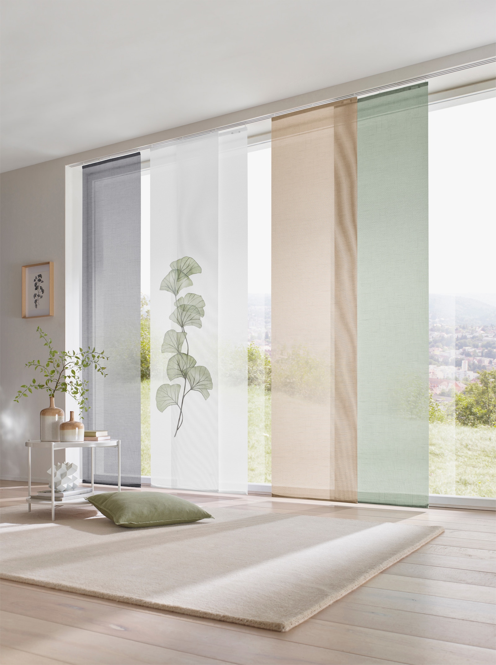 heine home Schiebevorhang in Bambus-Optik - sand