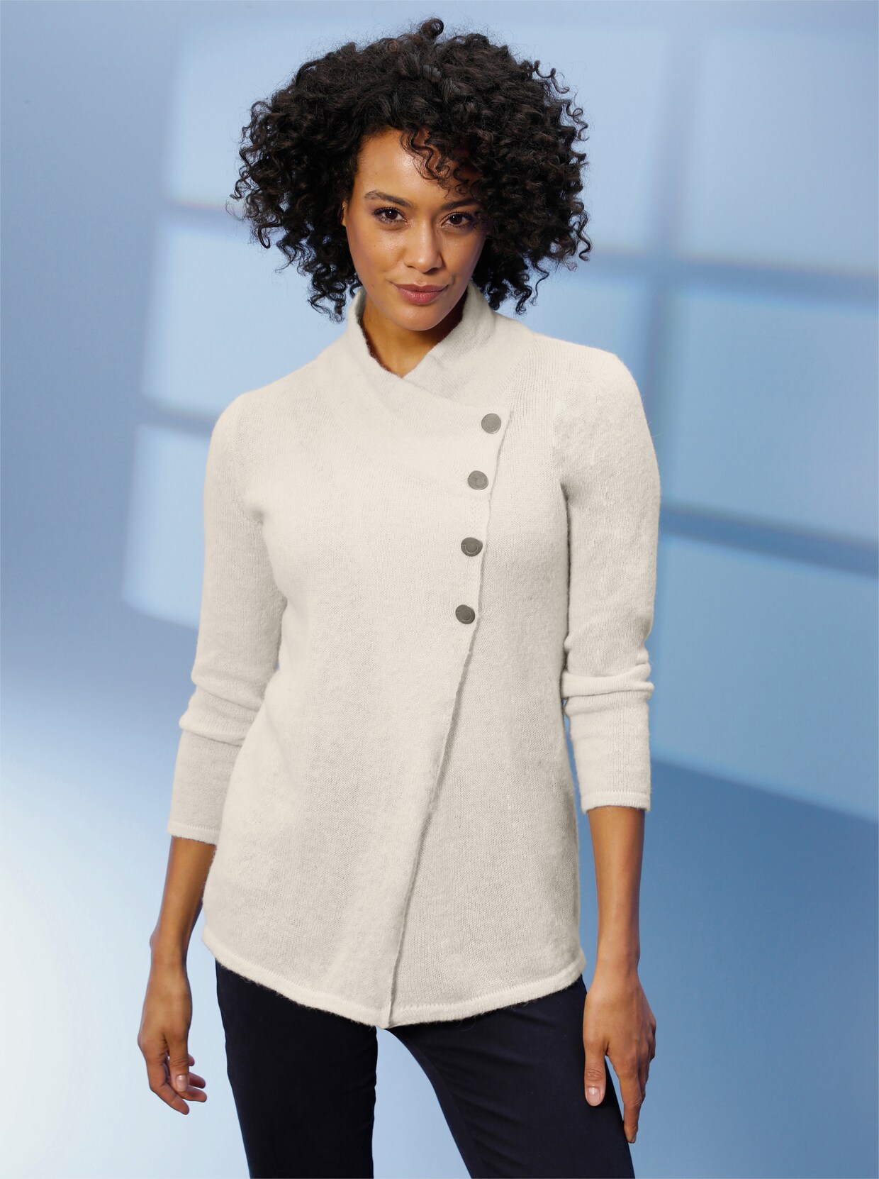 Creation L Premium Woll-Alpaka-Pullover - ecru