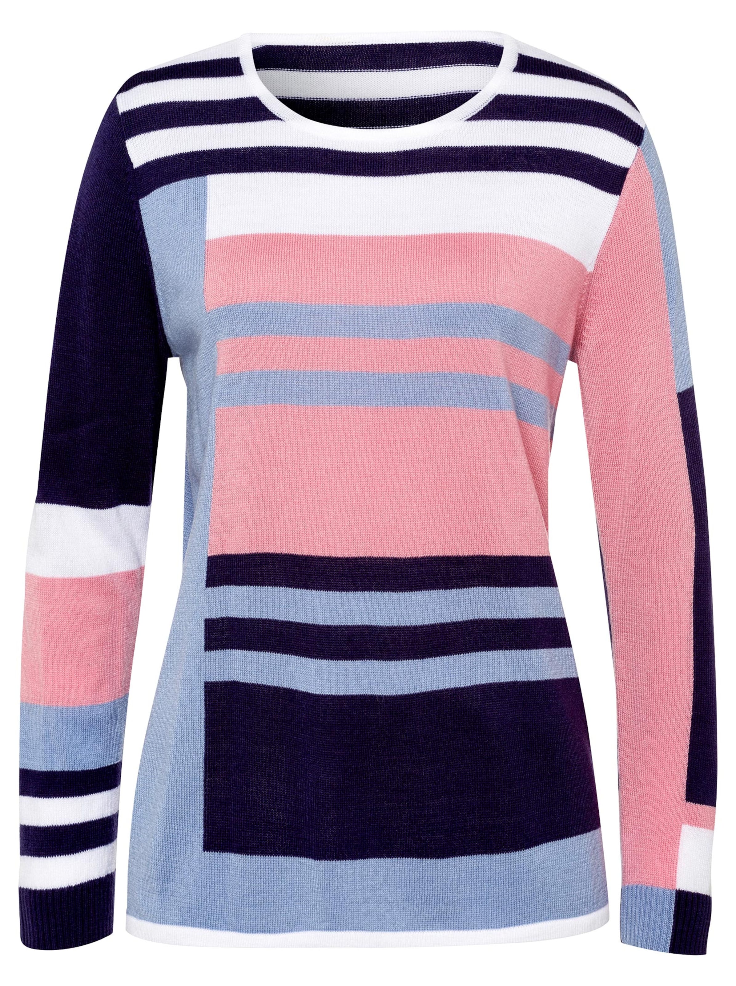 Pullover - nachtblau-weiß