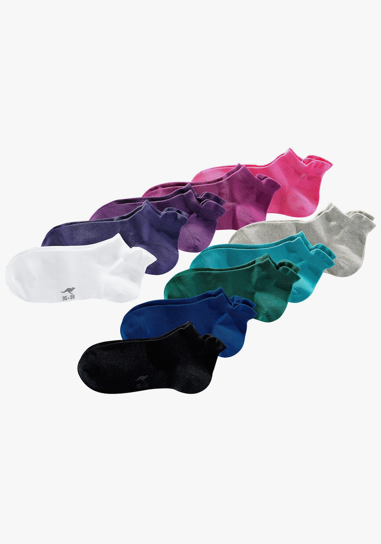 KangaROOS Sneakersokken - framboos * zwart - pink - prune - wit - grijs - turquoise - petrol - blauw - lila