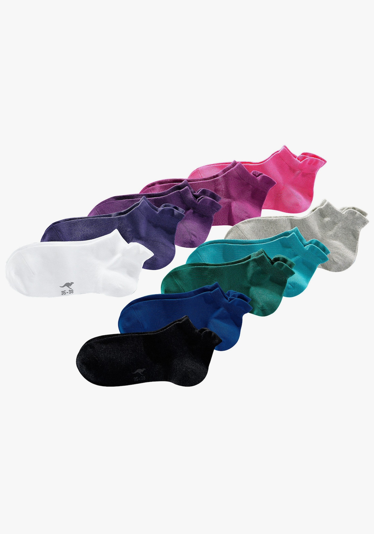 KangaROOS Sneakersocken - himbeere * schwarz - pink - pflaume - weiss - grau - türkis - petrol - blau - lila