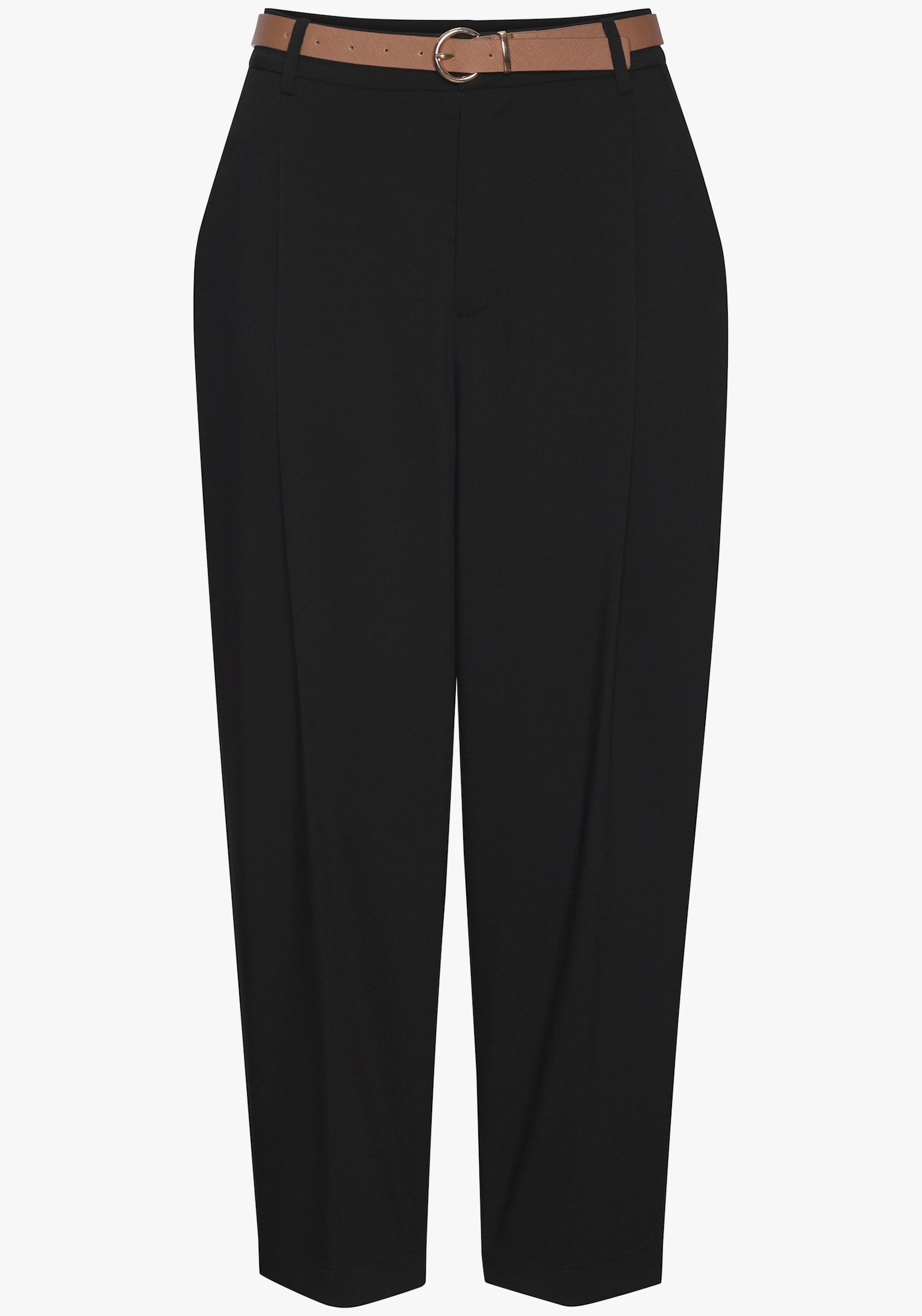 LASCANA Bundfaltenhose - schwarz