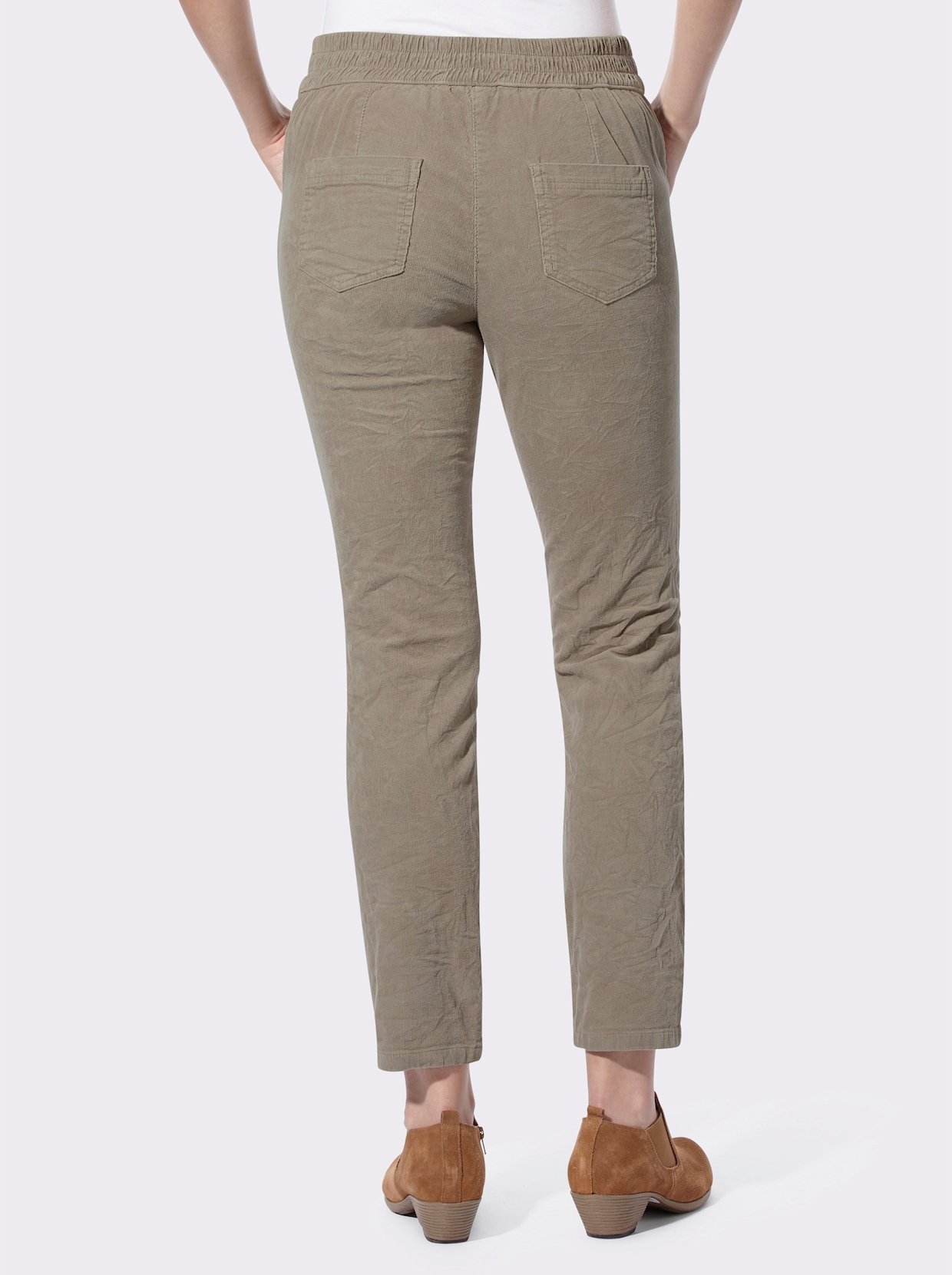 heine Ribcordbroek - leem