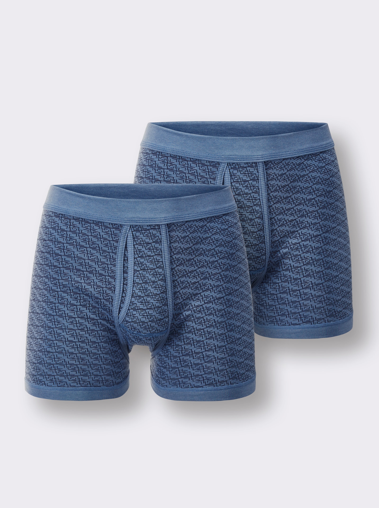 wäschepur men Boxerky - světlemodrá-potisk