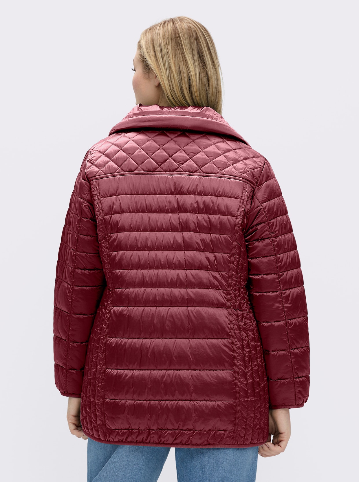 Steppjacke mit dezentem Glanz - bordeaux