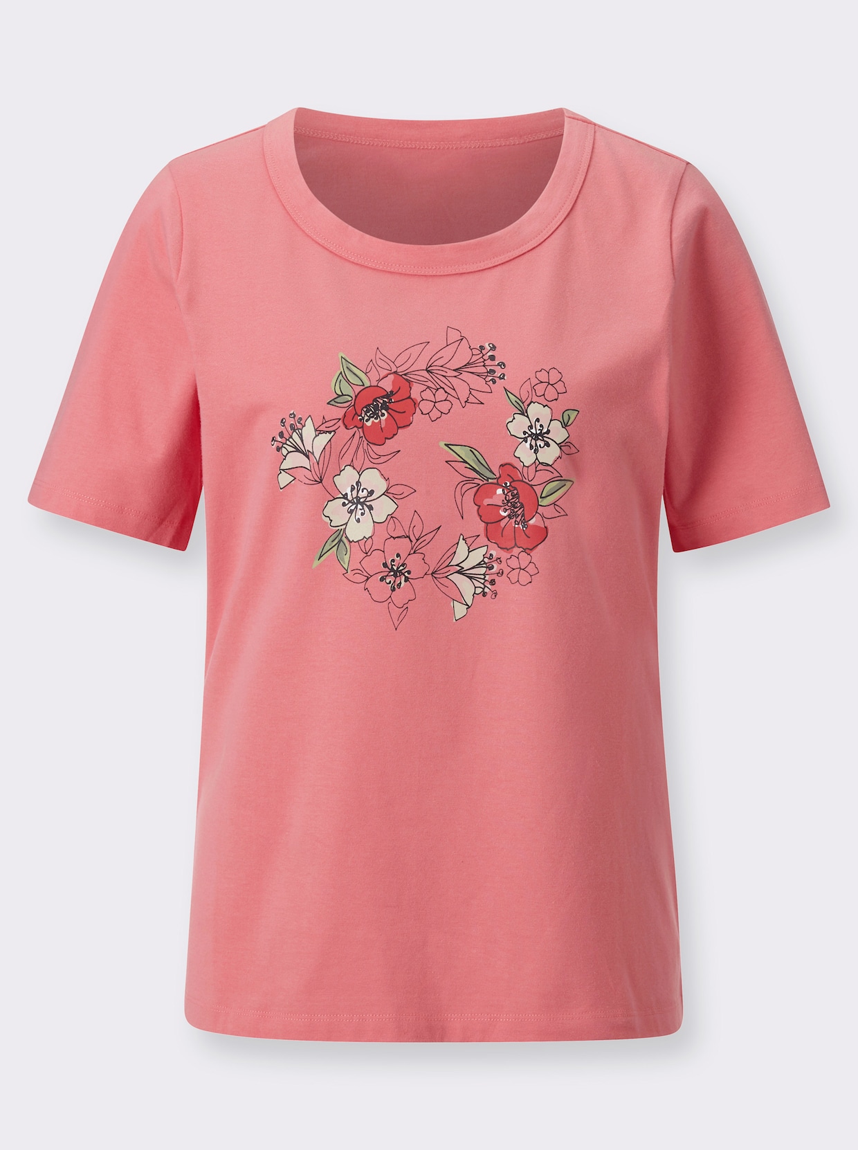 Rundhalsshirt - flamingo