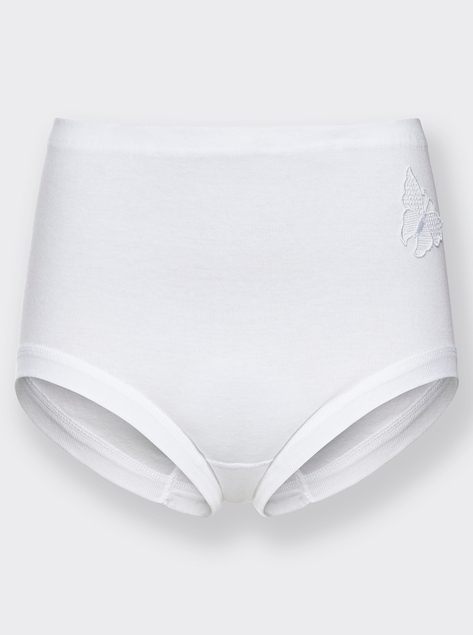 wäschepur Nohavičky, zvýšený pás, čipka-motýľ - biela