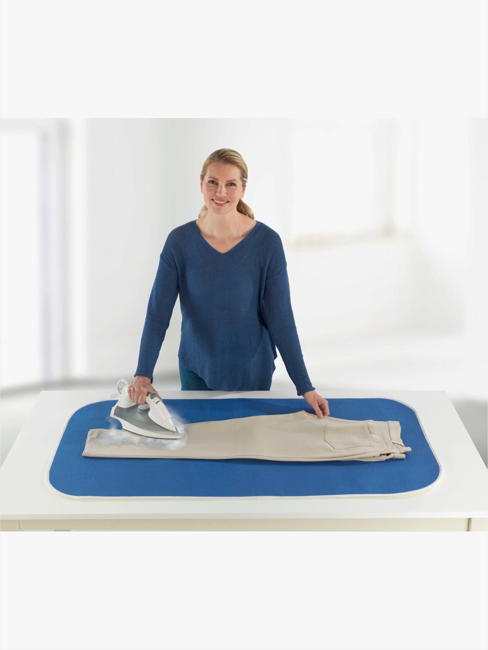 Stoomstrijkdeken - bleu