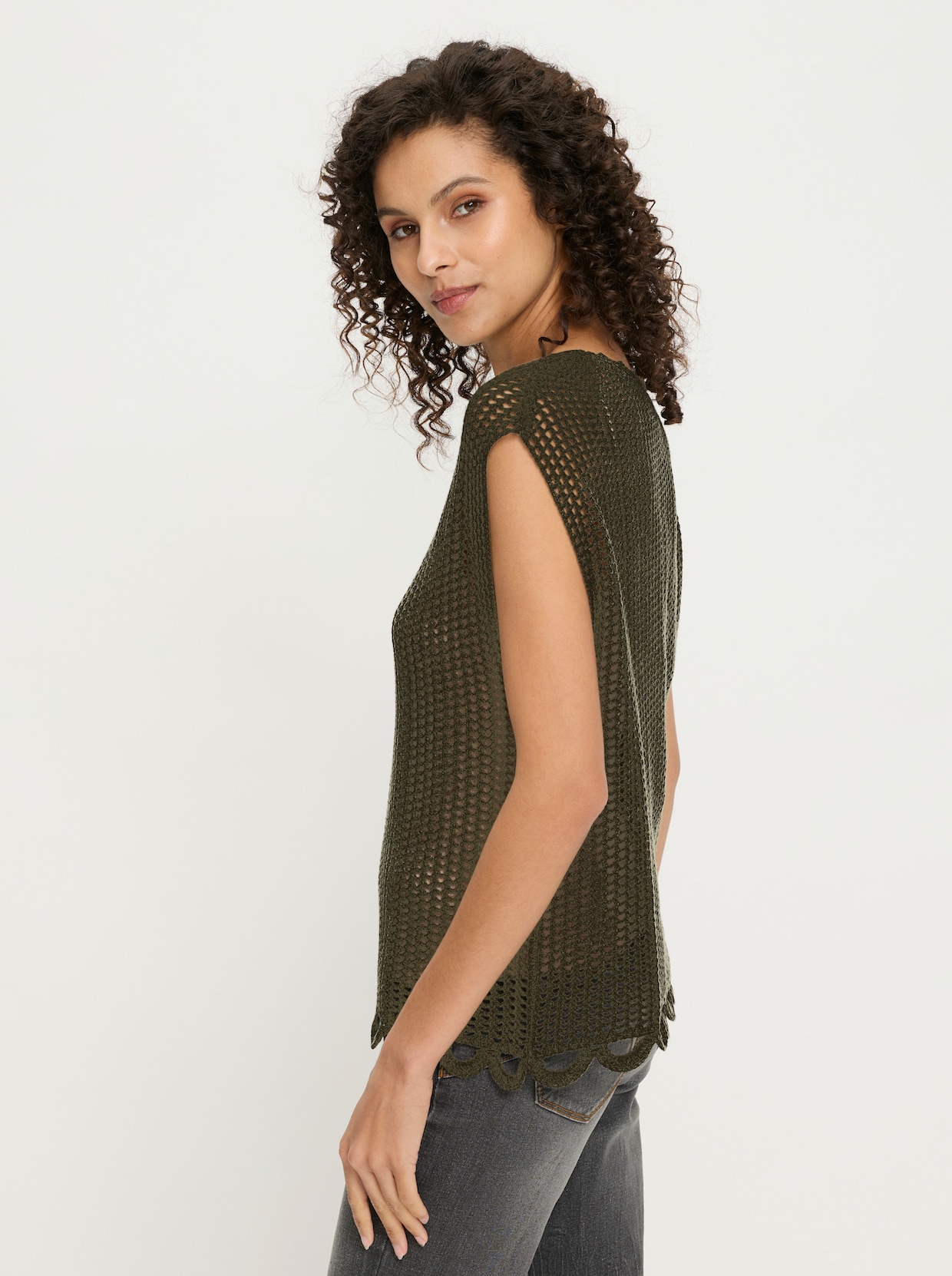 heine Ajourpullover - khaki