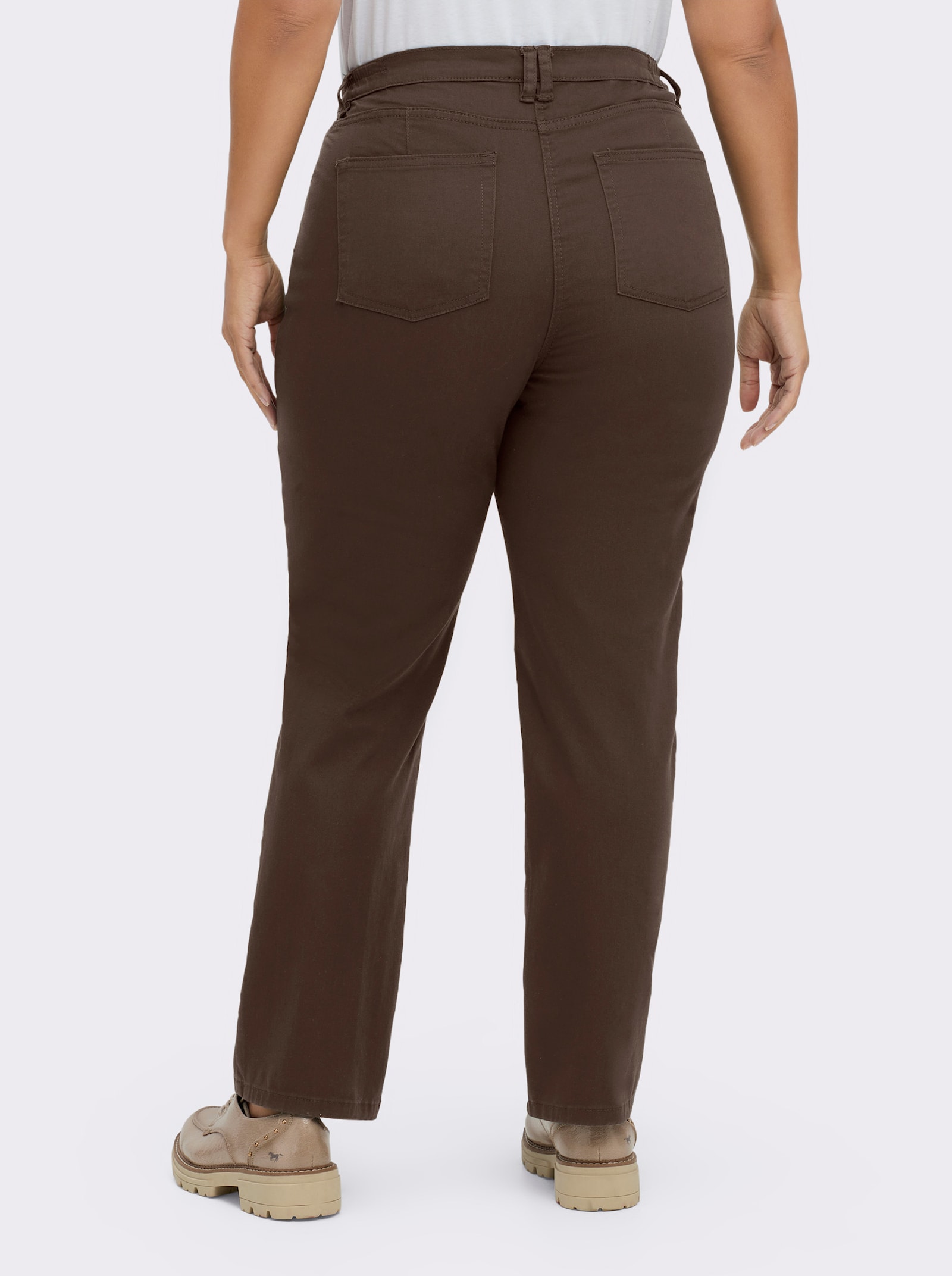 5-Pocket-Jeans mit Stickerei-Motiv - schoko