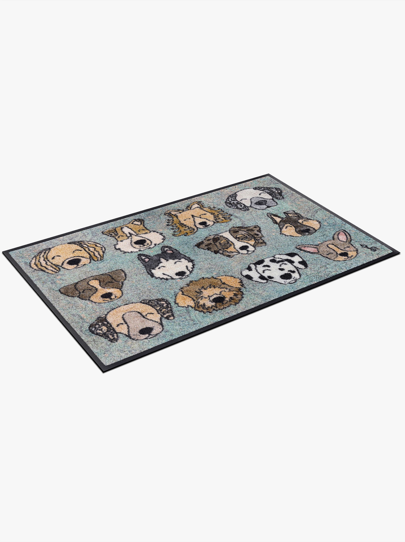 wash+dry by Kleen-Tex Fußmatte - blau-grau-gemustert