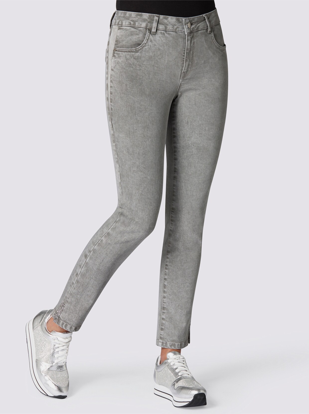 Stretch-Jeans - grey-denim