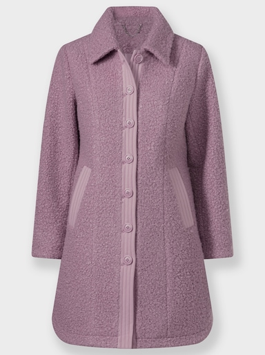 Wintermantel in Bouclé-Qualität - mauve