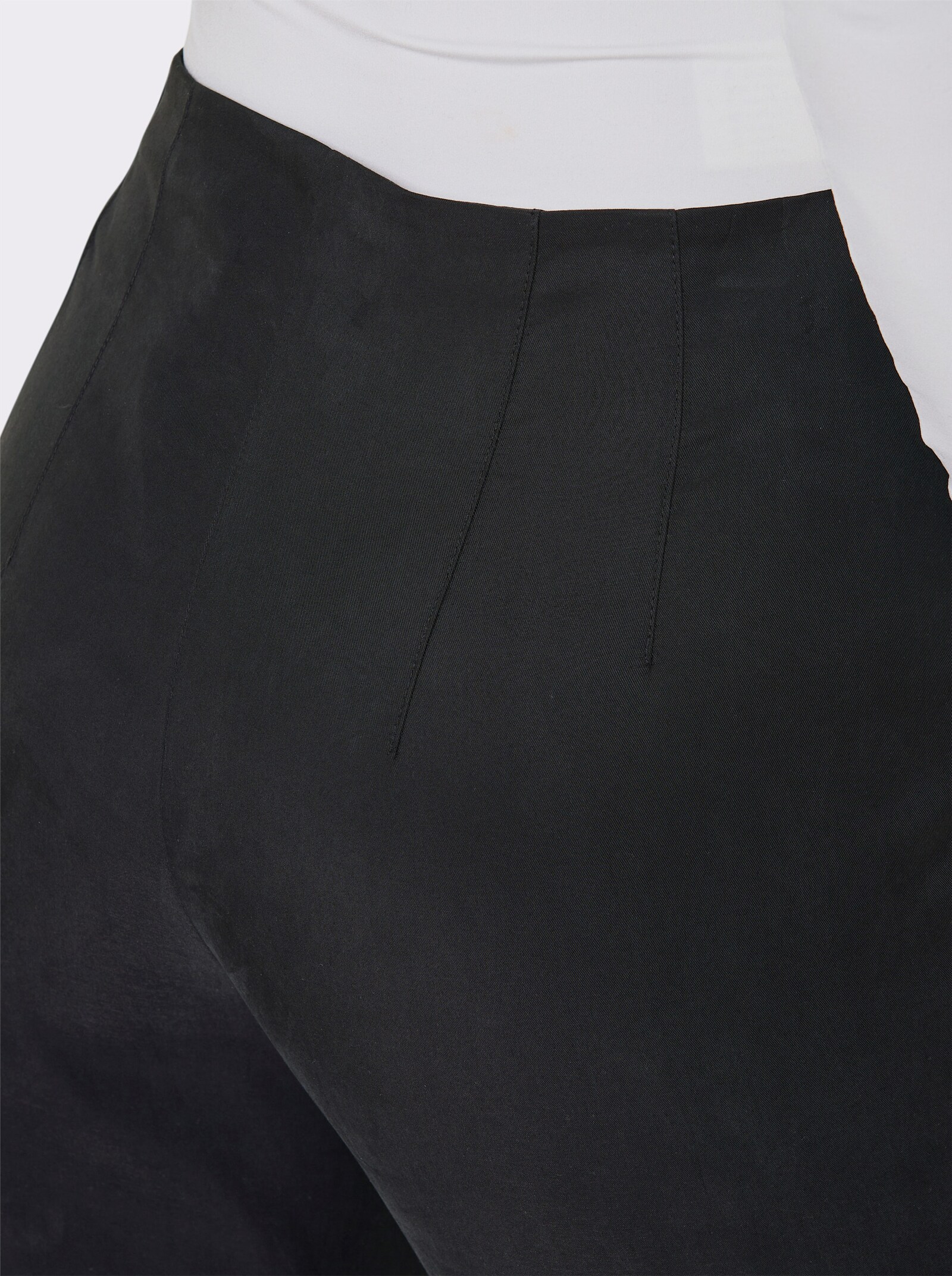 CREATION L PREMIUM Webhose mit hoher Taille - schwarz