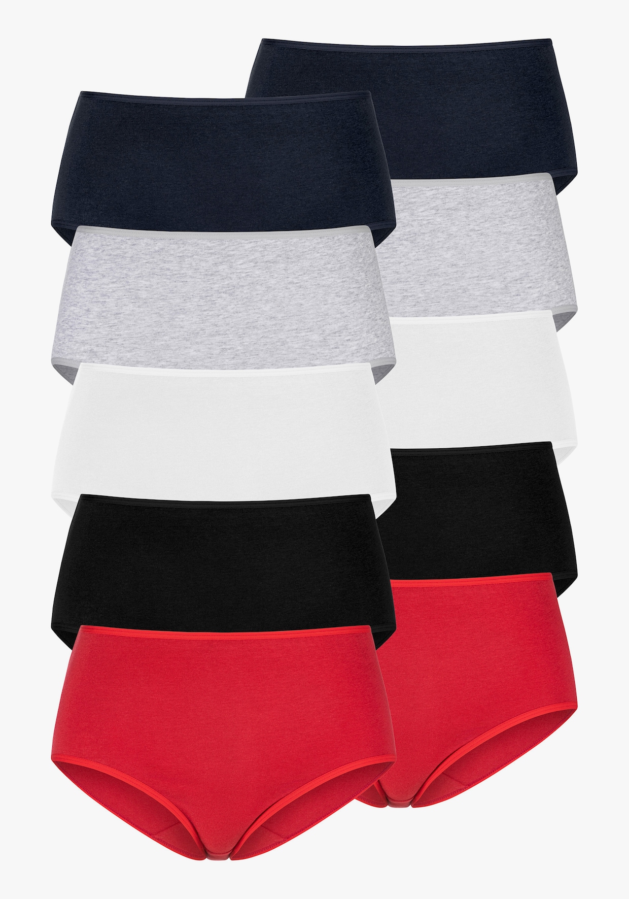 petite fleur Slips - rouge, noir, blanc, gris chiné, marine