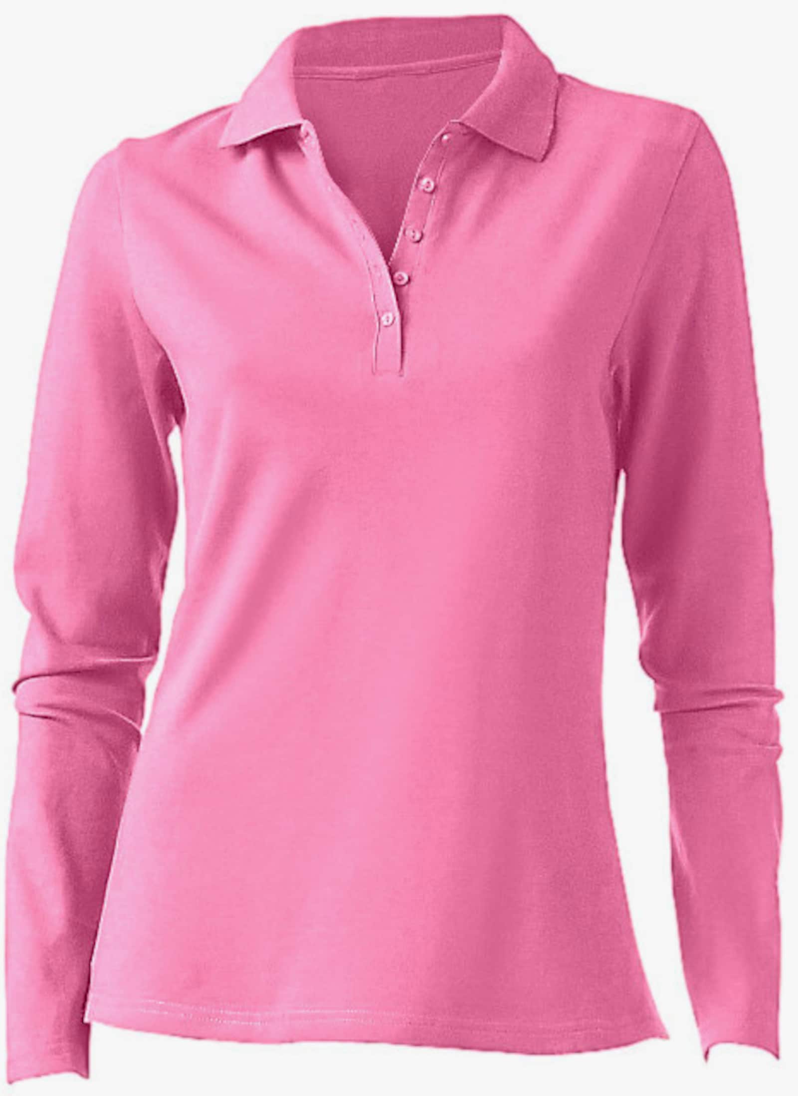 heine Langarm-Poloshirt in Pikee-Qualität - pink