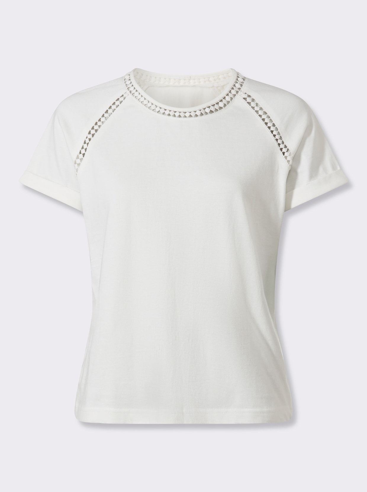Rundhalsshirt - ecru
