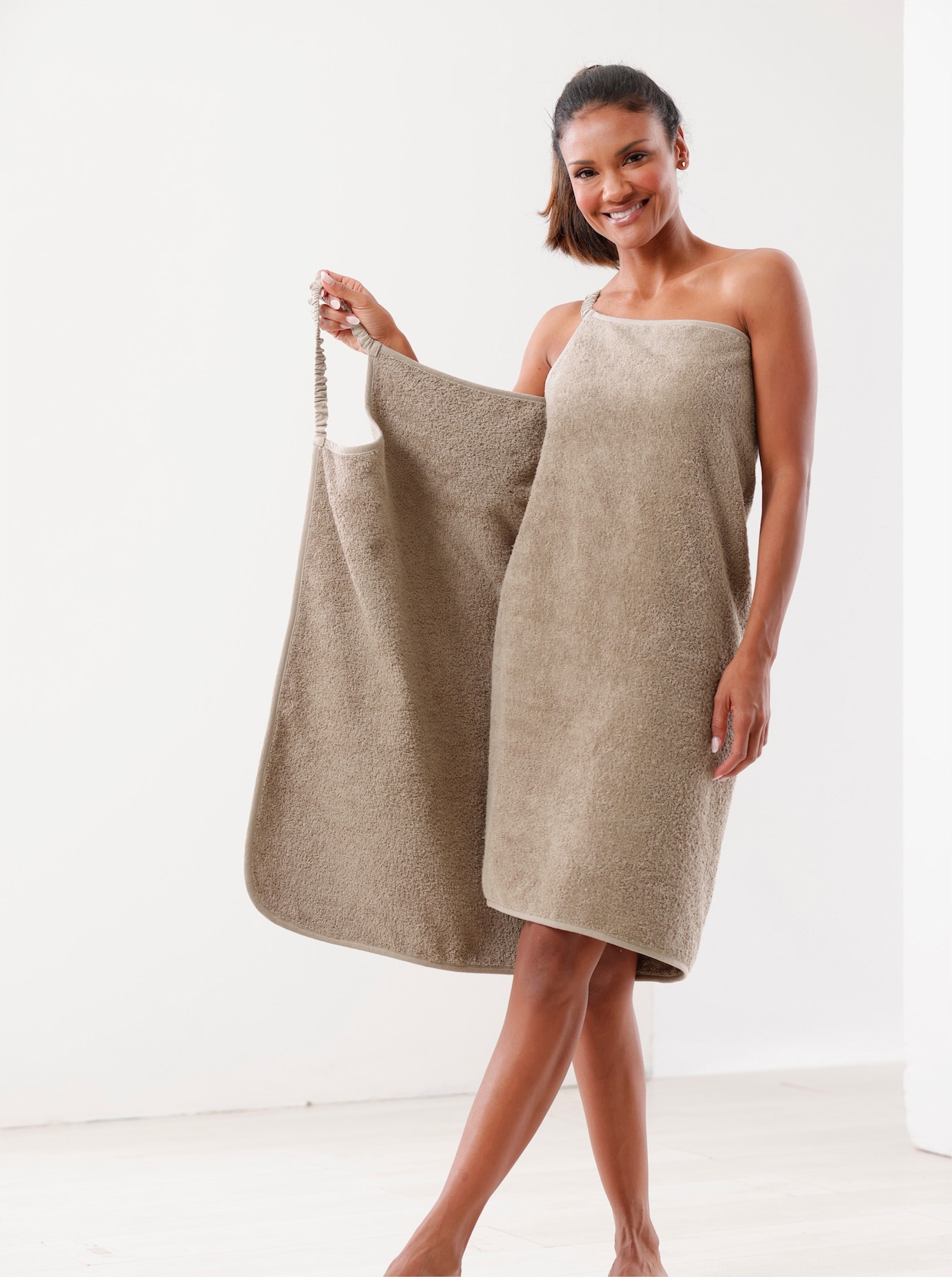 wäschepur Multifunctionele handdoek - sesam