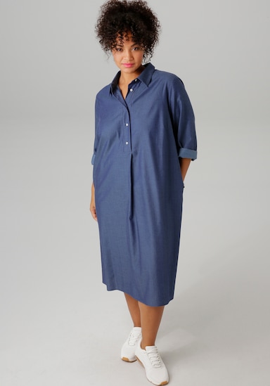 Aniston PLUS Jeanskleid - jeansblau