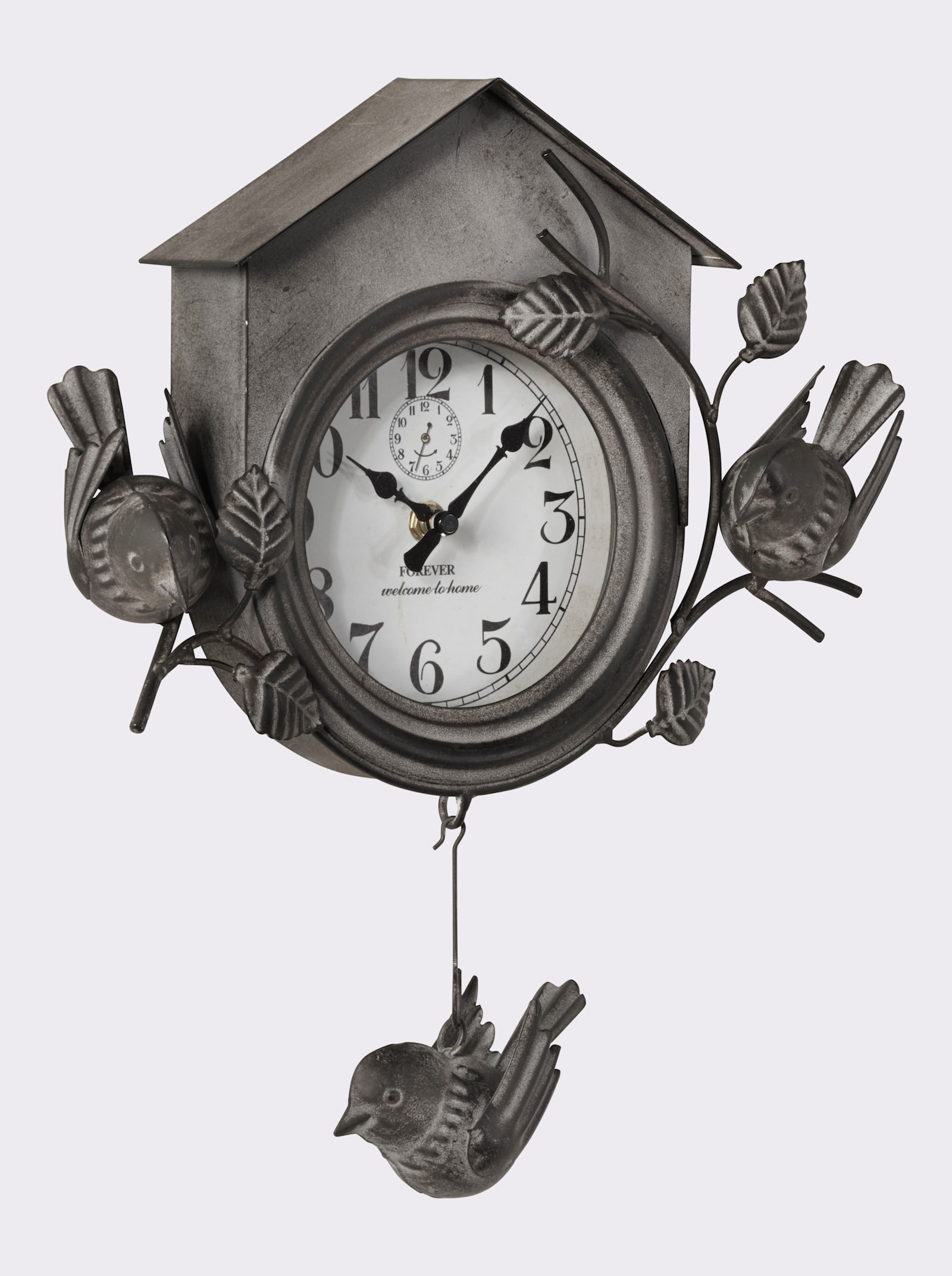 heine home Wanduhr - dunkelgrau