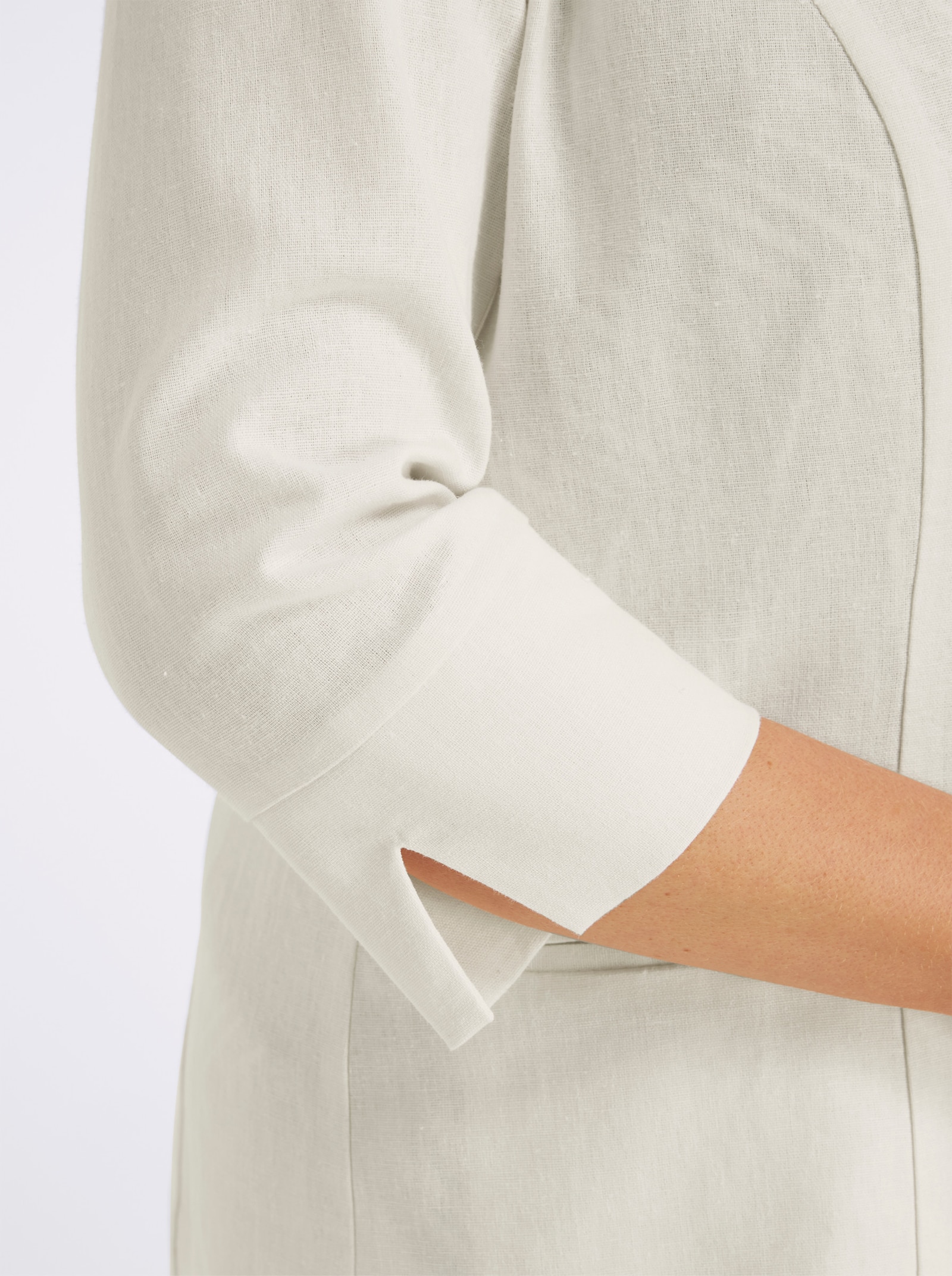 sheego Leinenblazer mit 3/4-Arm - ecru