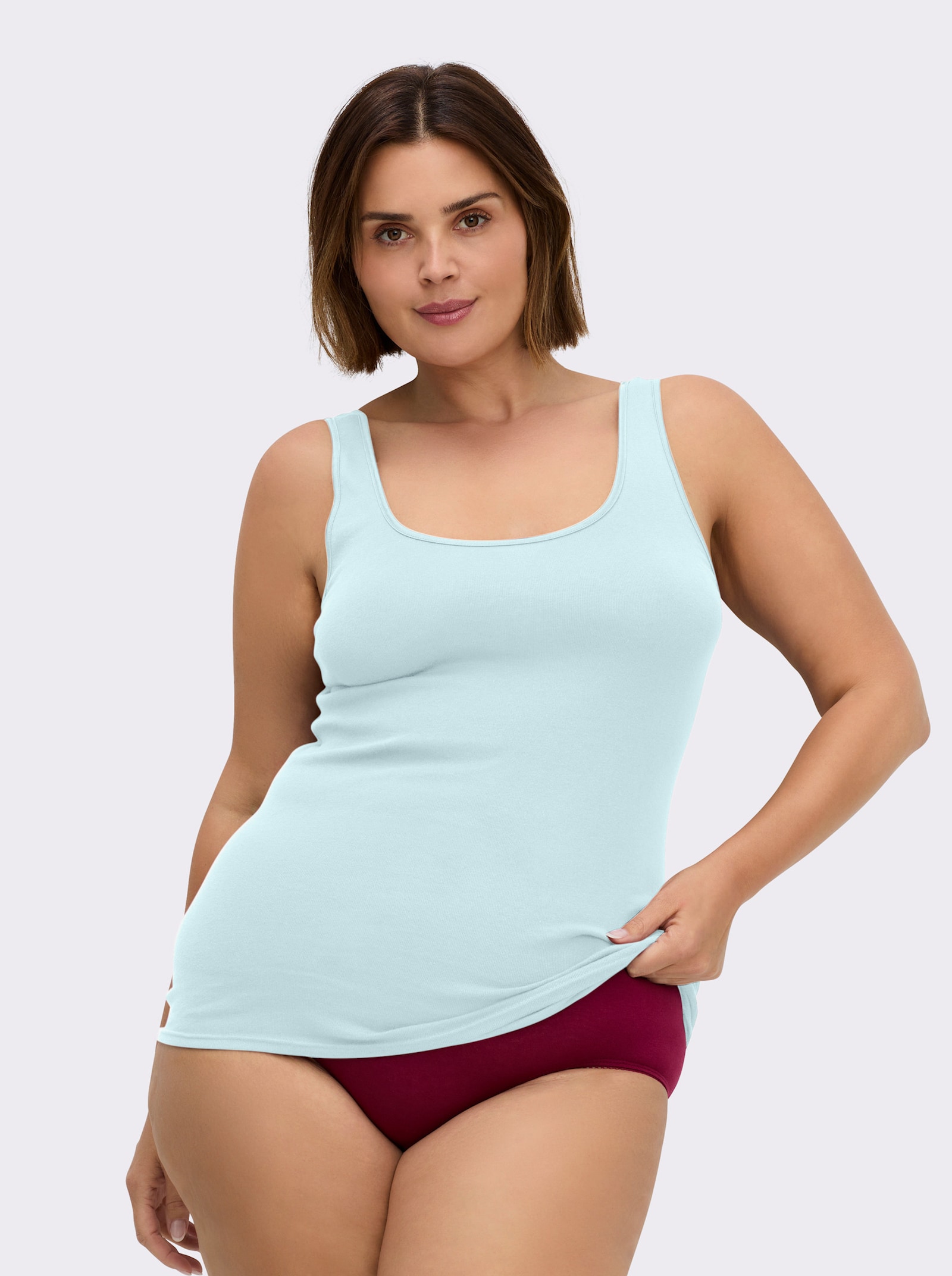 Nina von C. Achselhemd im Doppelpack - aqua