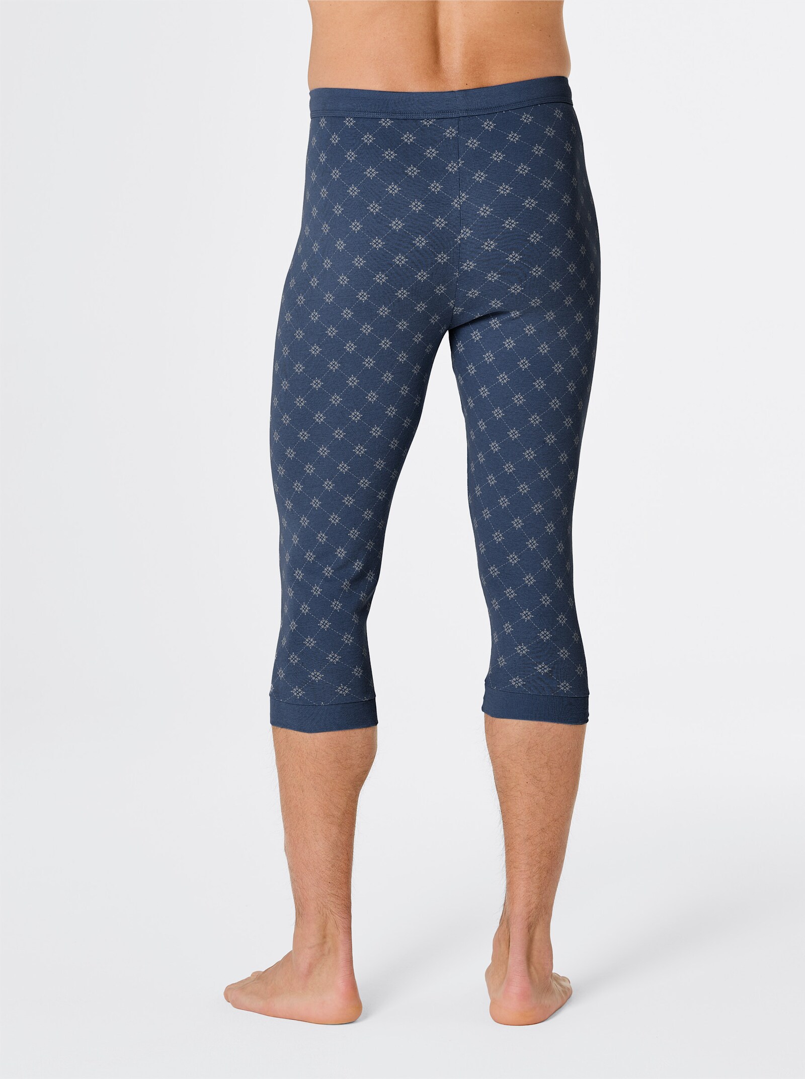 wäschepur men 3/4-onderbroek - donkerblauw + donkerblauw bedrukt