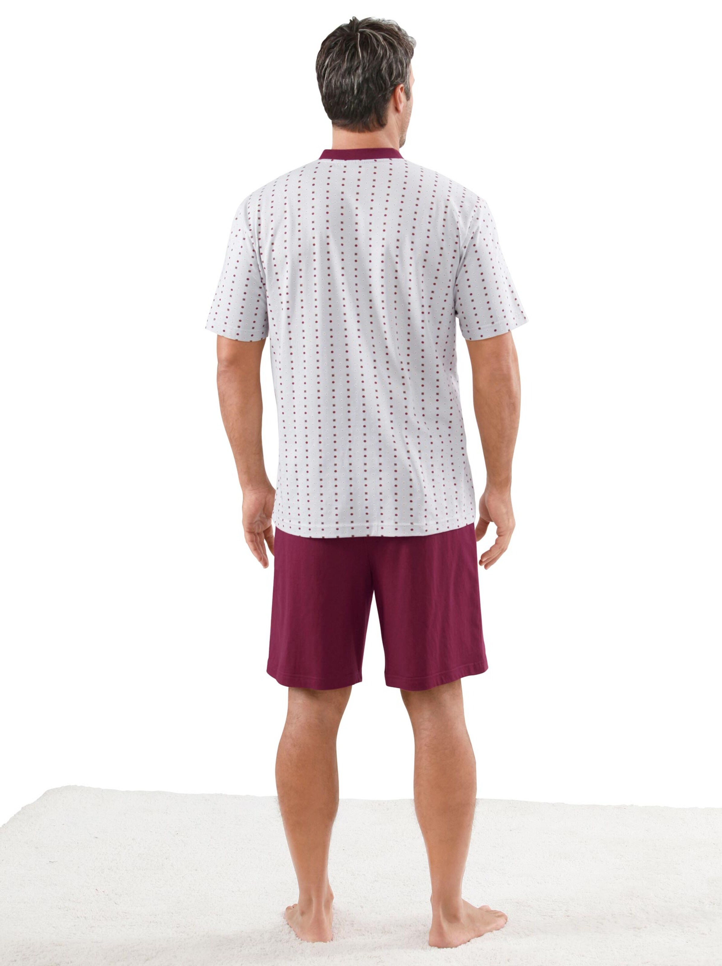 KINGsCLUB Shortys - beige + grau-dunkelrot