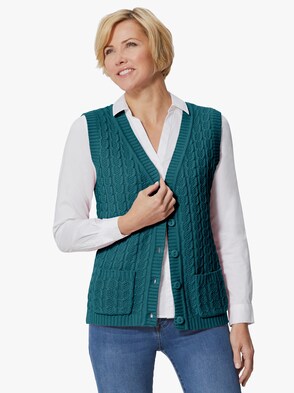 Strickweste - petrol