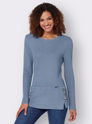 Pullover met ronde hals - bleu