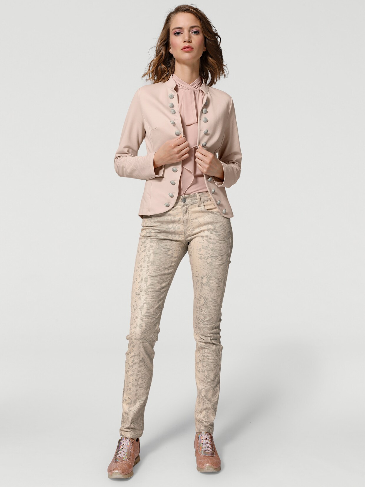 heine Blazer en jersey - couleur poudre