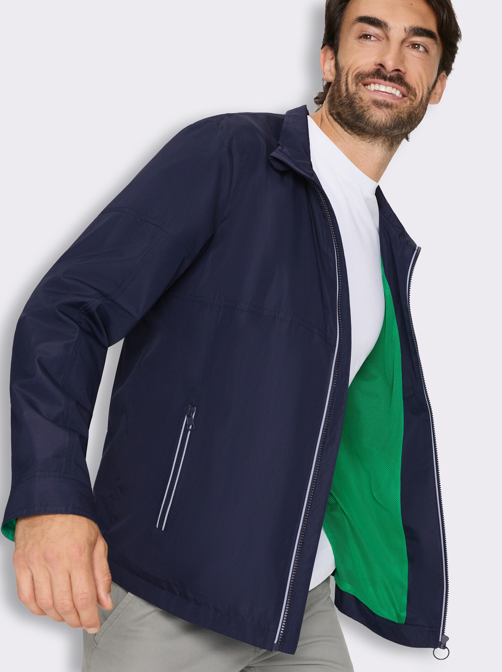 Blouson mit Mesh-Futter, pflegeleicht - marine
