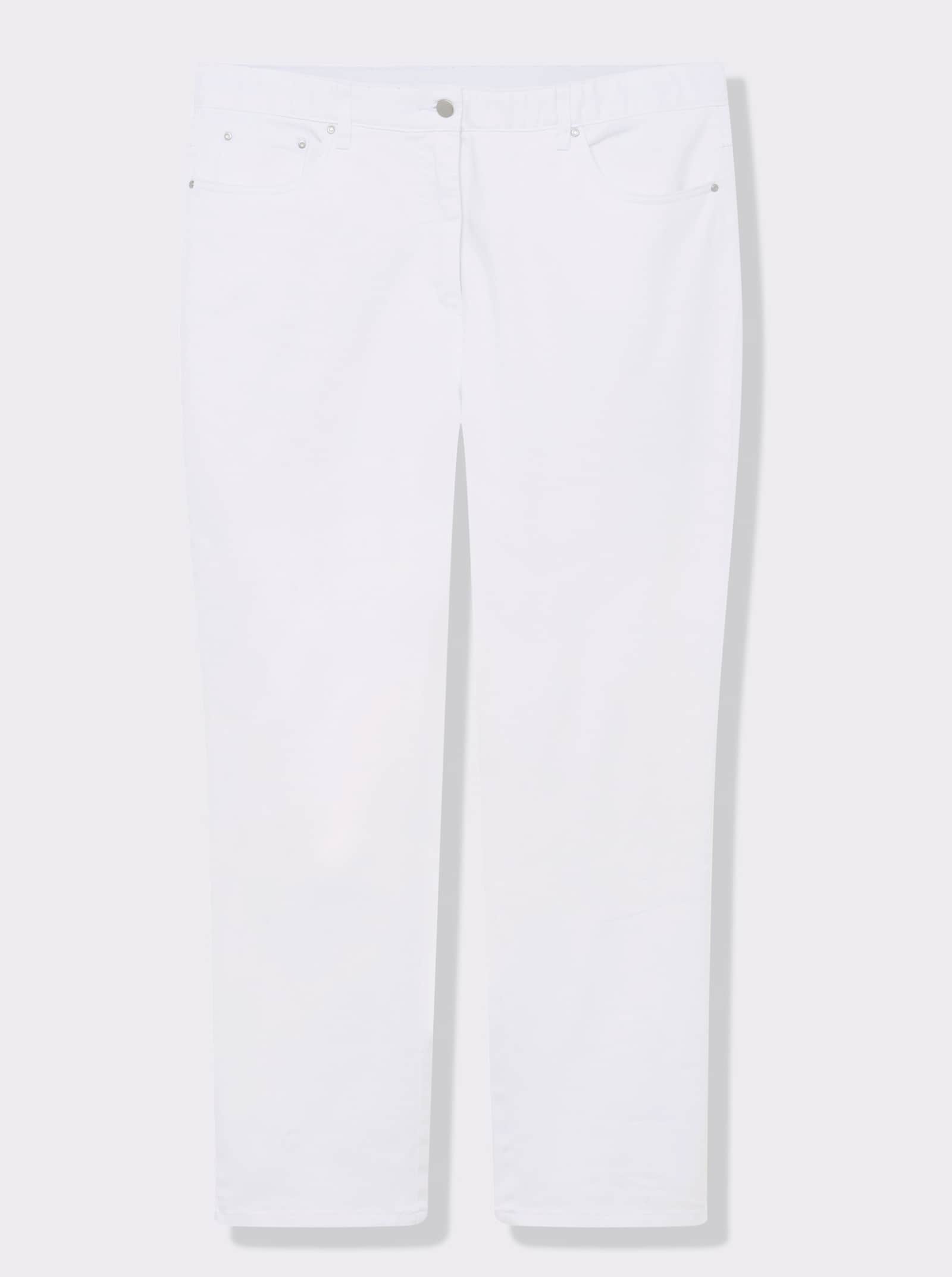5-Pocket-Jeans mit innenliegendem Dehnbund - weiß