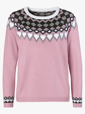 Pullover - rosé-gemustert