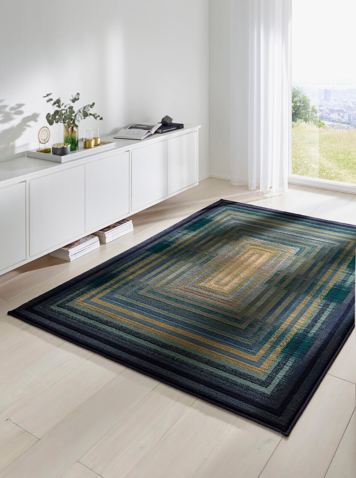 heine home Geweven tapijt - grijs/groen/blauw