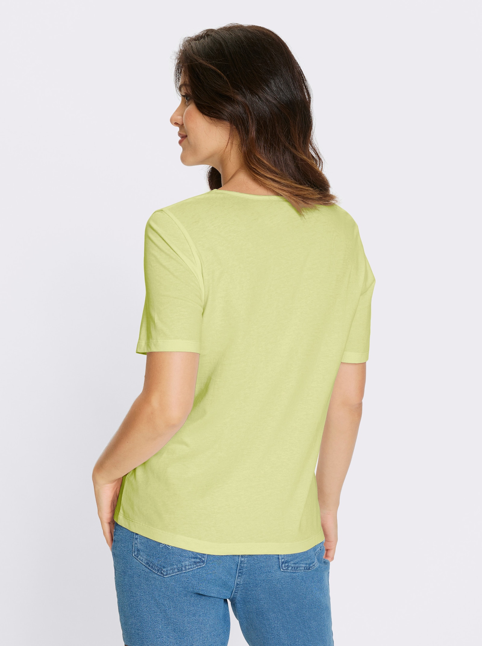 Tröja med broderi och placerat blomtryck - pistasch-gammalrosa