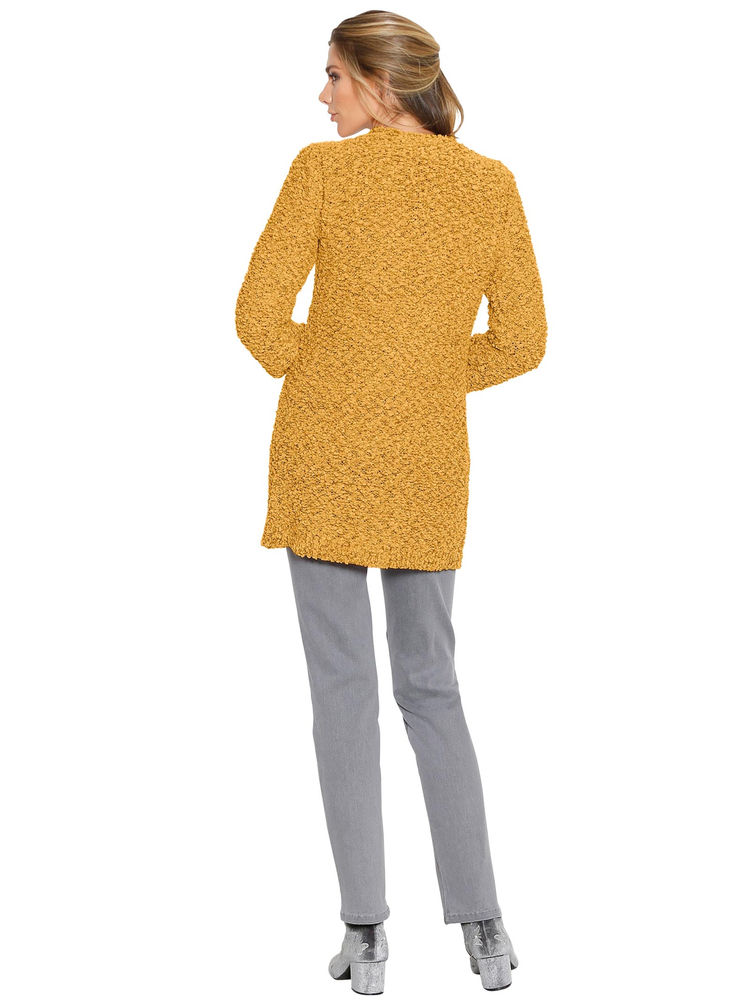 Strickjacke - senfgelb