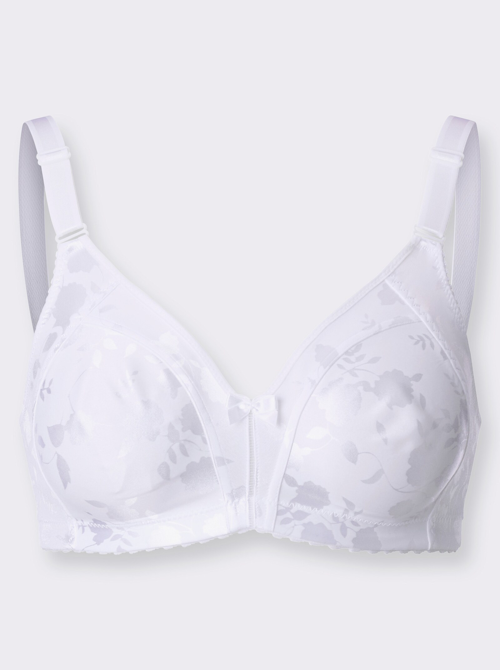 Naturana Minimizer-BH ohne Bügel im Blümchendessin - weiß