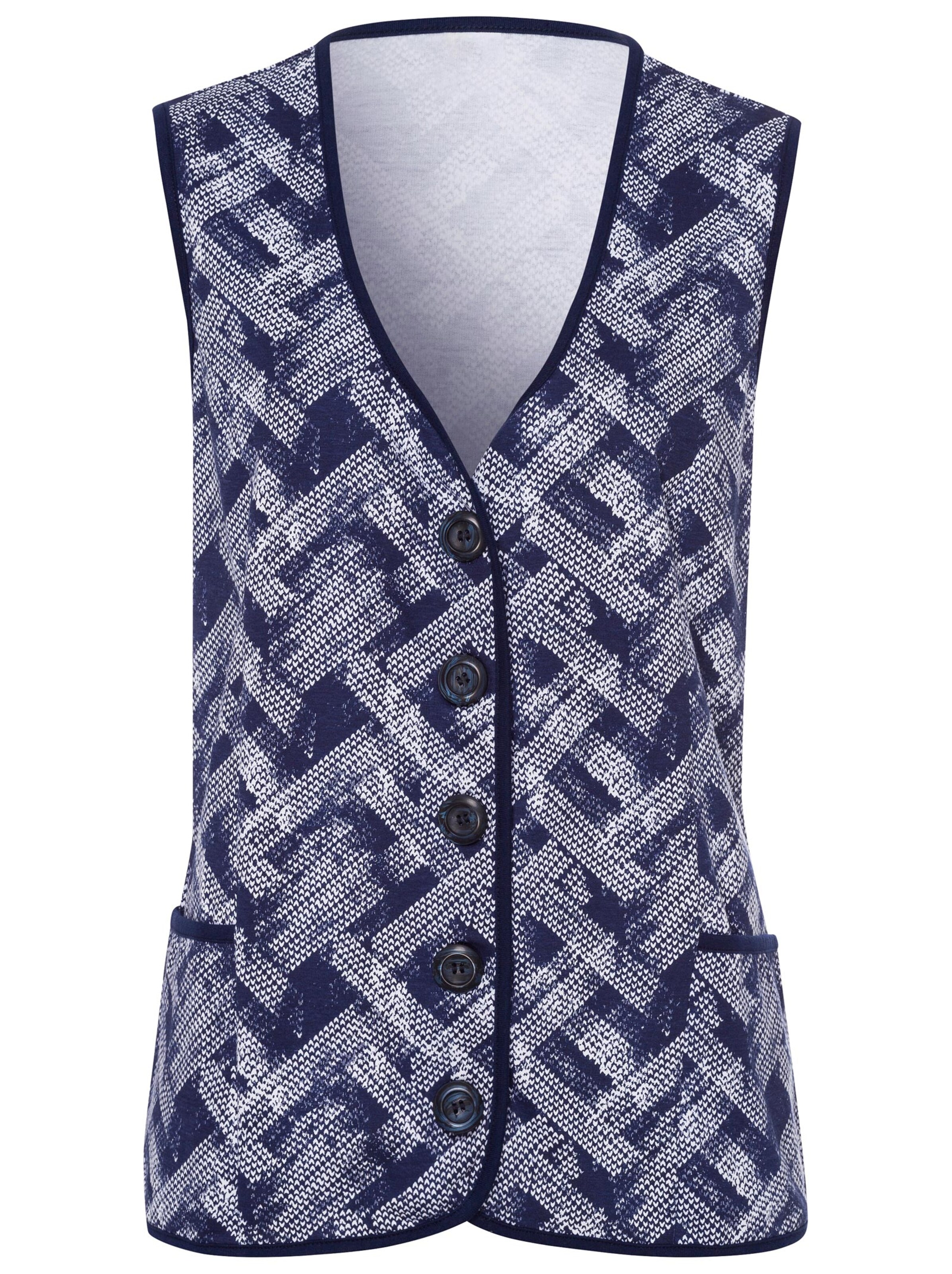 Weste - marine-gemustert