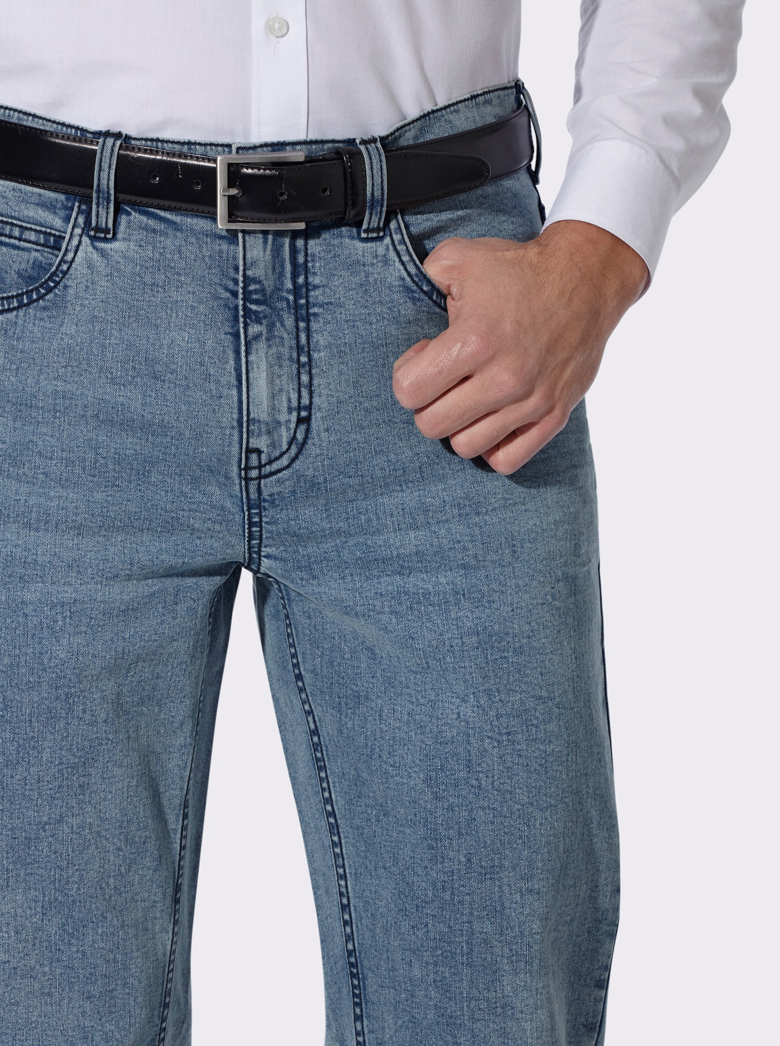 5-Pocket-Jeans mit spezieller Waschung - blue-bleached