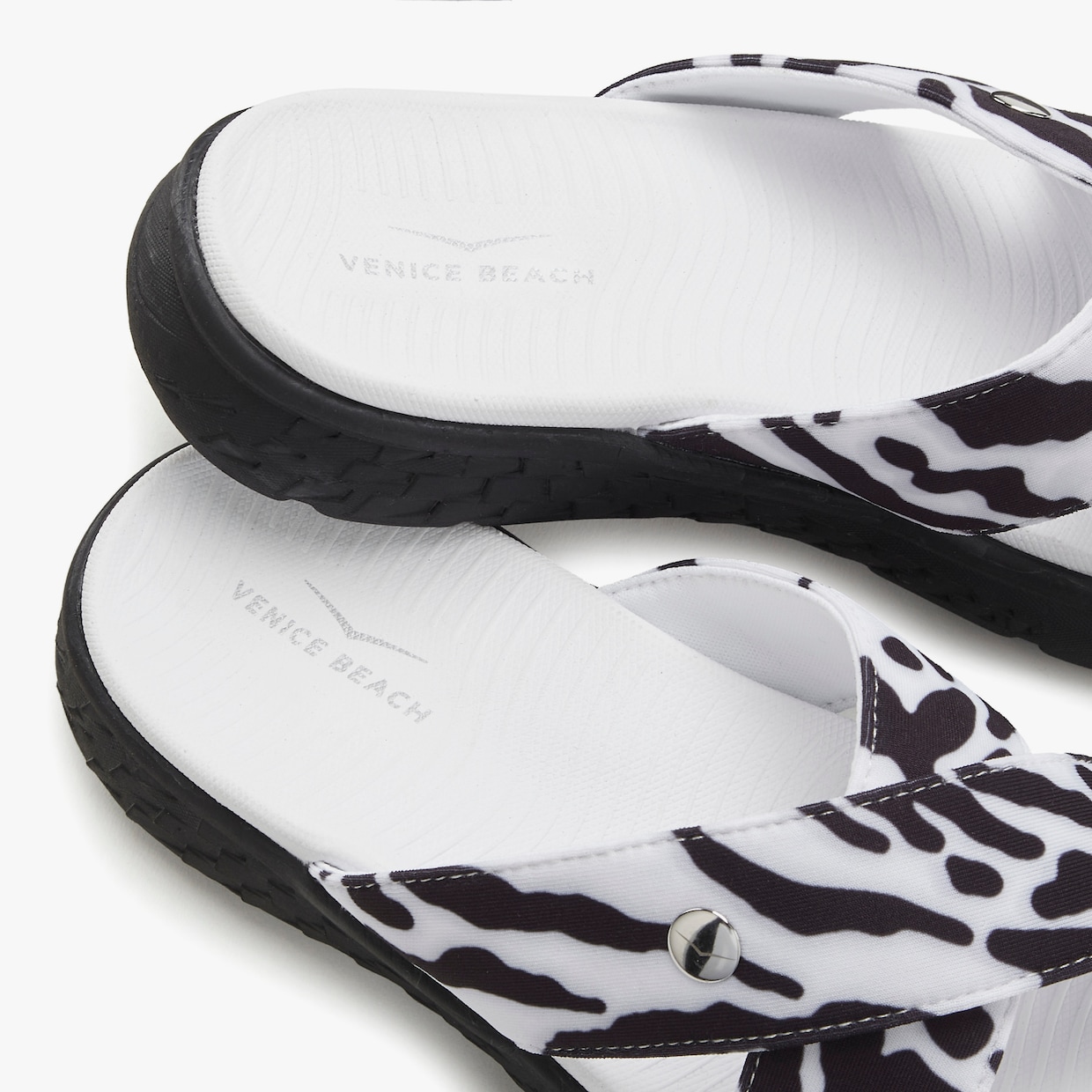 Venice Beach Badepantolette - schwarz/weiss