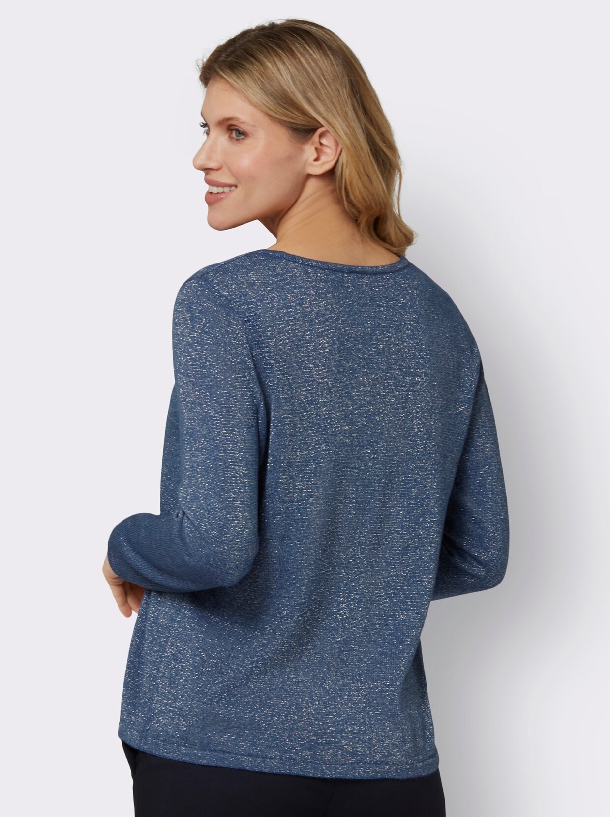 Pullover - jeansblauw gemêleerd
