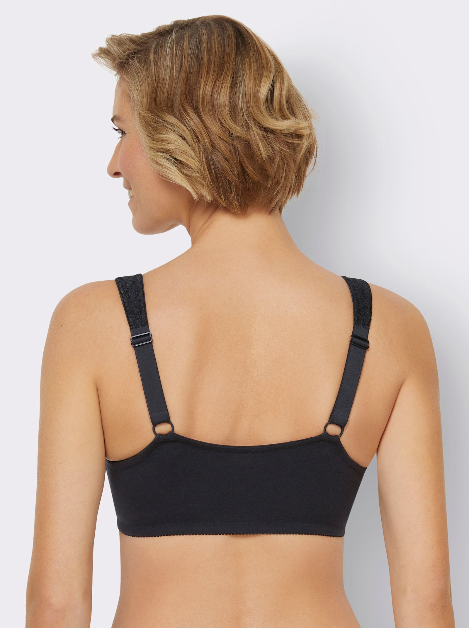 Speidel Vorderverschluss-BH ohne Bügel mit Spitze - schwarz