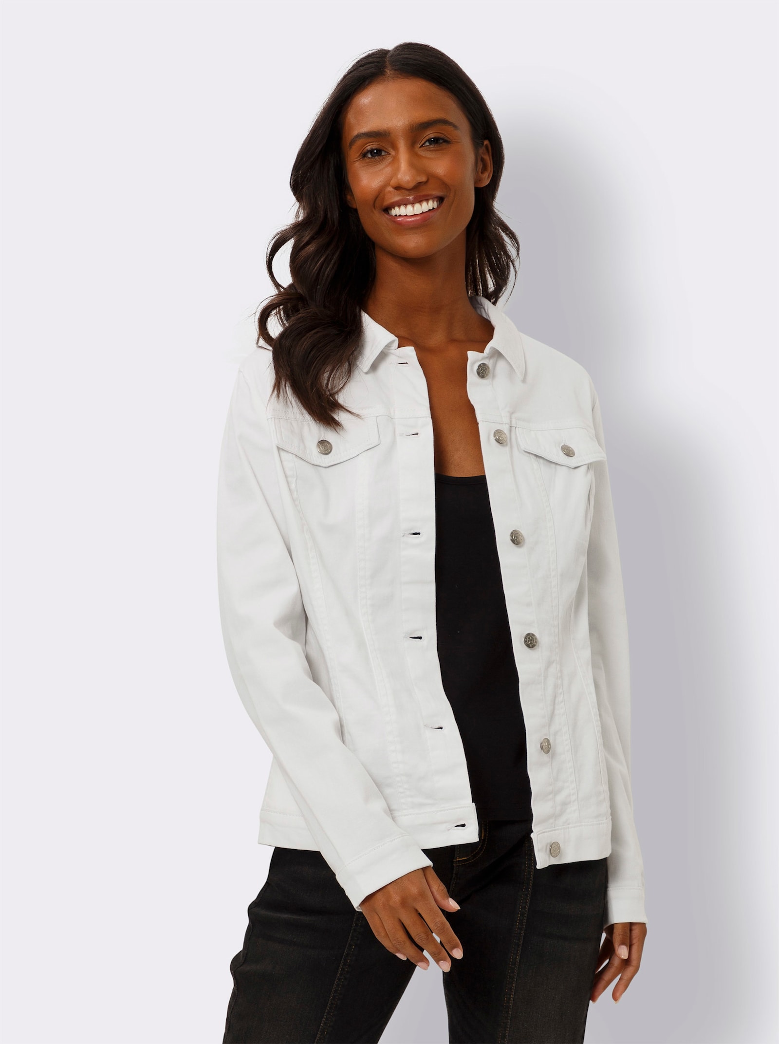 heine Jack met overhemdkraag - ecru