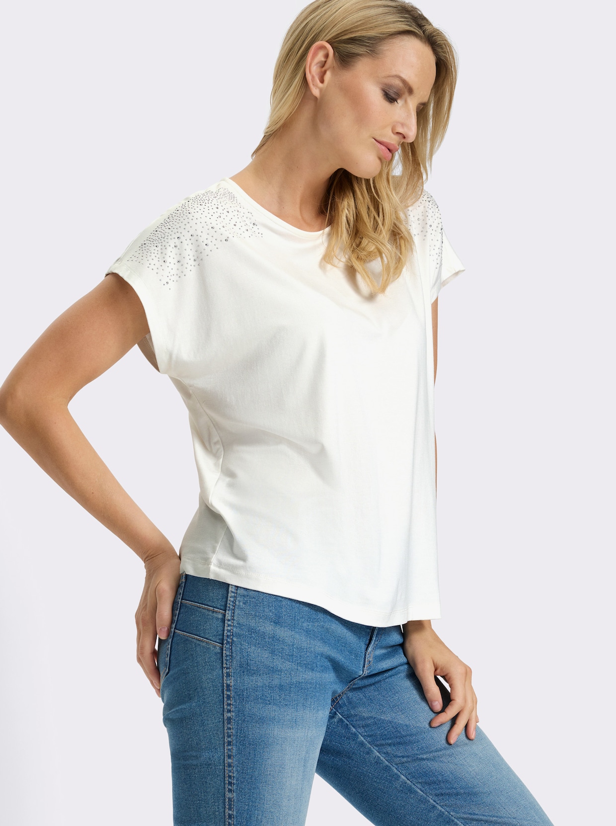 heine Kurzarmshirt - ecru