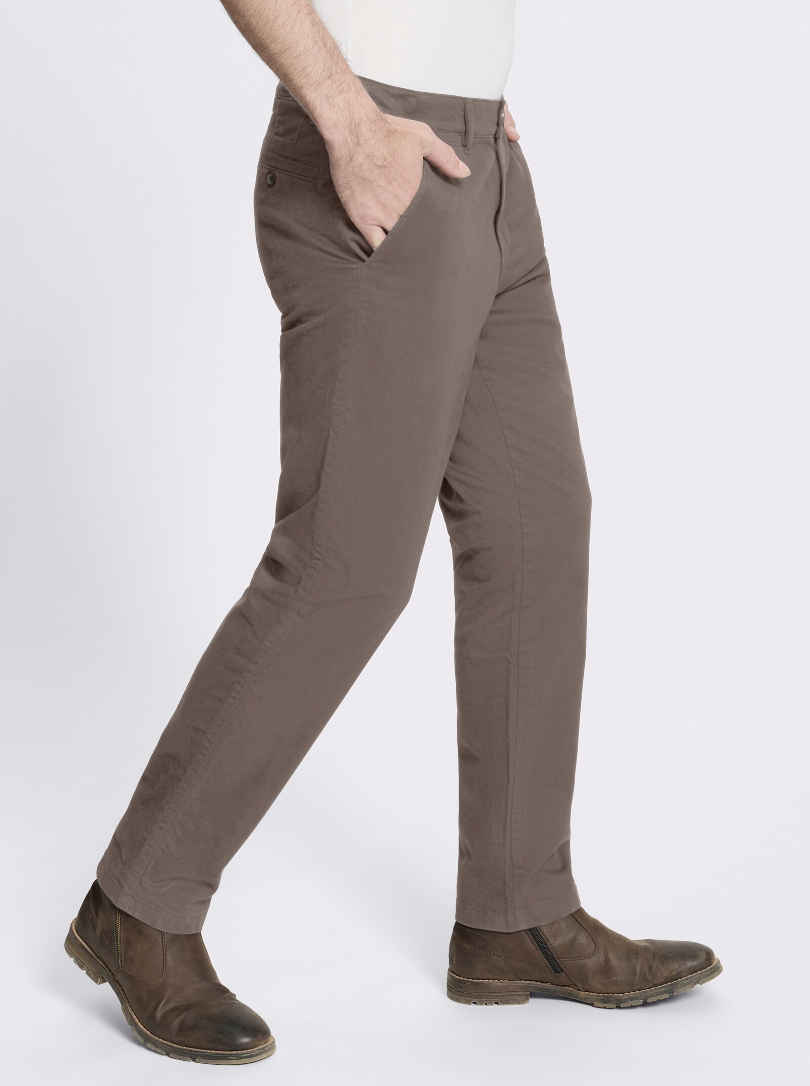 Marco Donati Thermohose in Stretch-Qualität - taupe