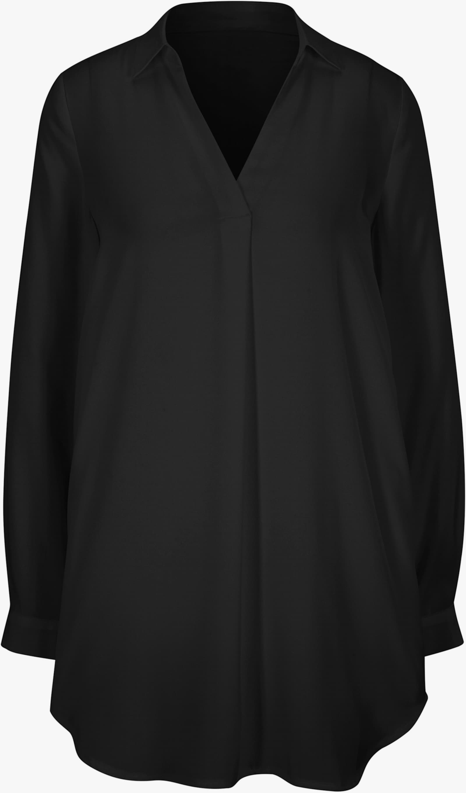 heine Schlupf-Bluse in Longform - schwarz