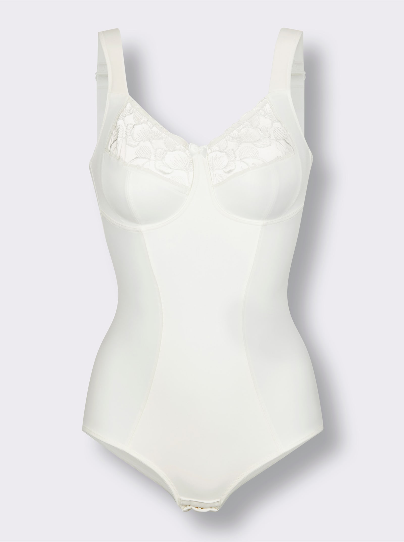 Anita Body zonder beugel met geborduurd tulekant - champagne