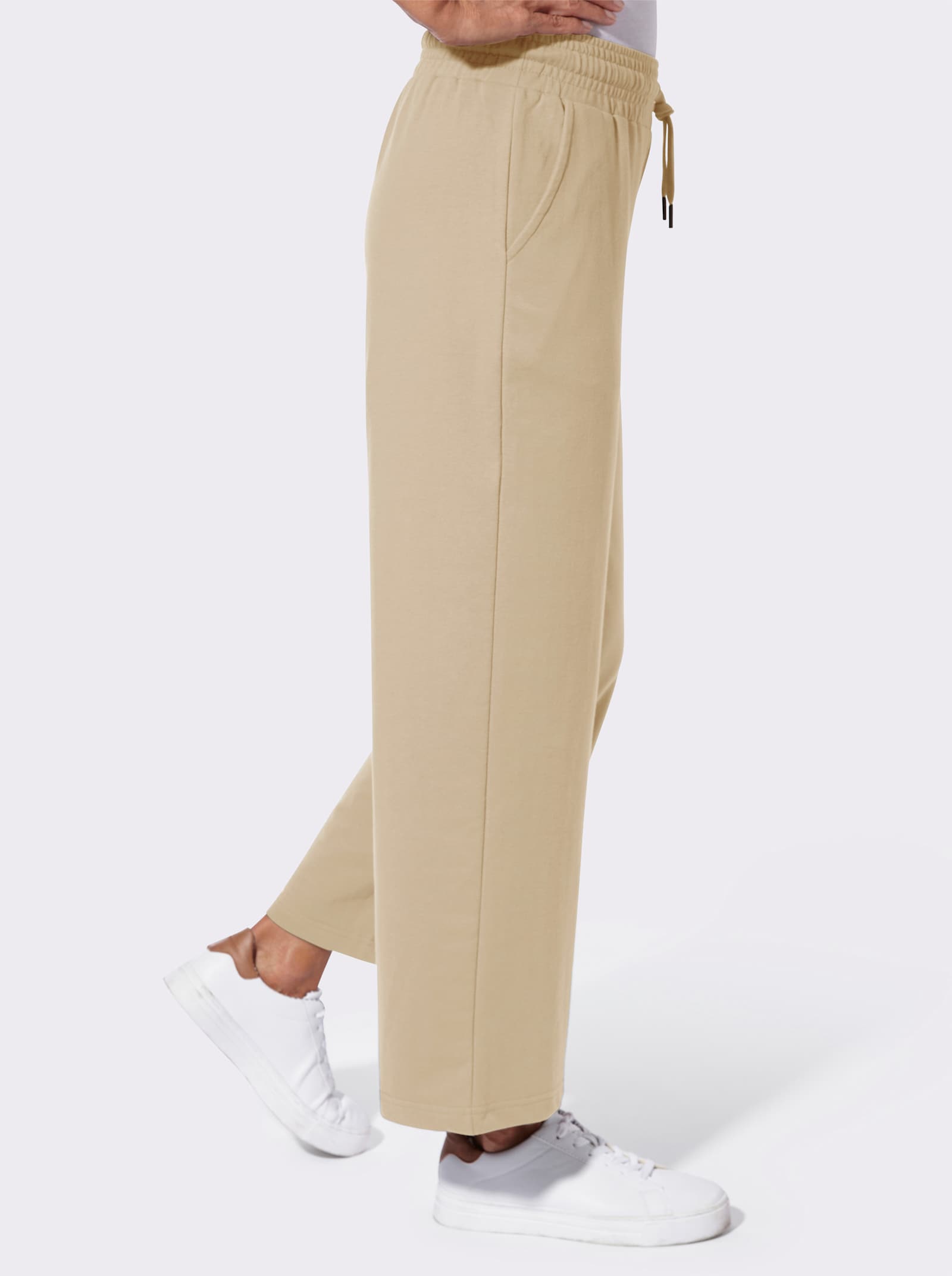 Sweathose mit Rundum-Dehnbund - beige
