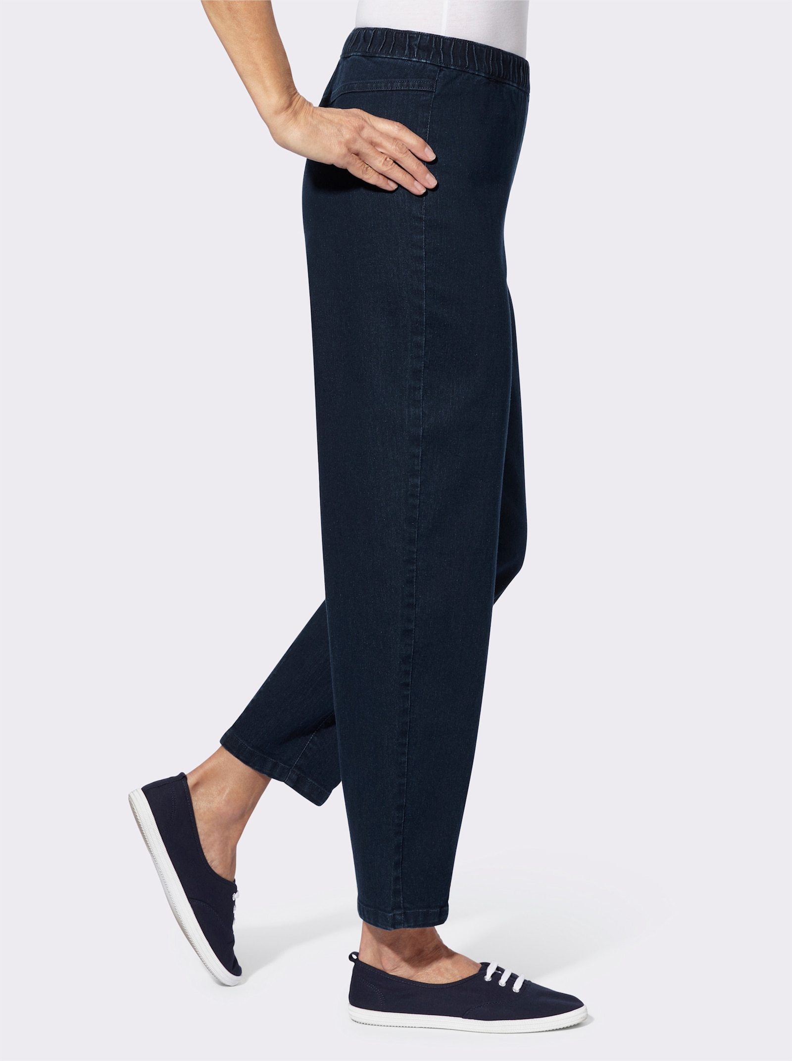 Džínsy, nohavice strih O - tmavomodrá